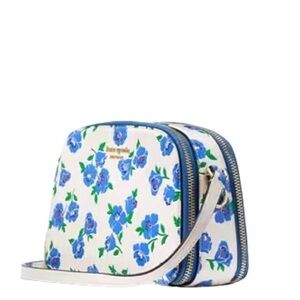 kate spade Devin Springtime Blooms Double Zip Dome Crossbody